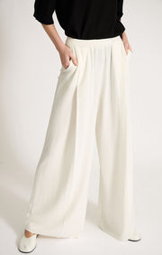 Caran Cotton Trousers in Ivory