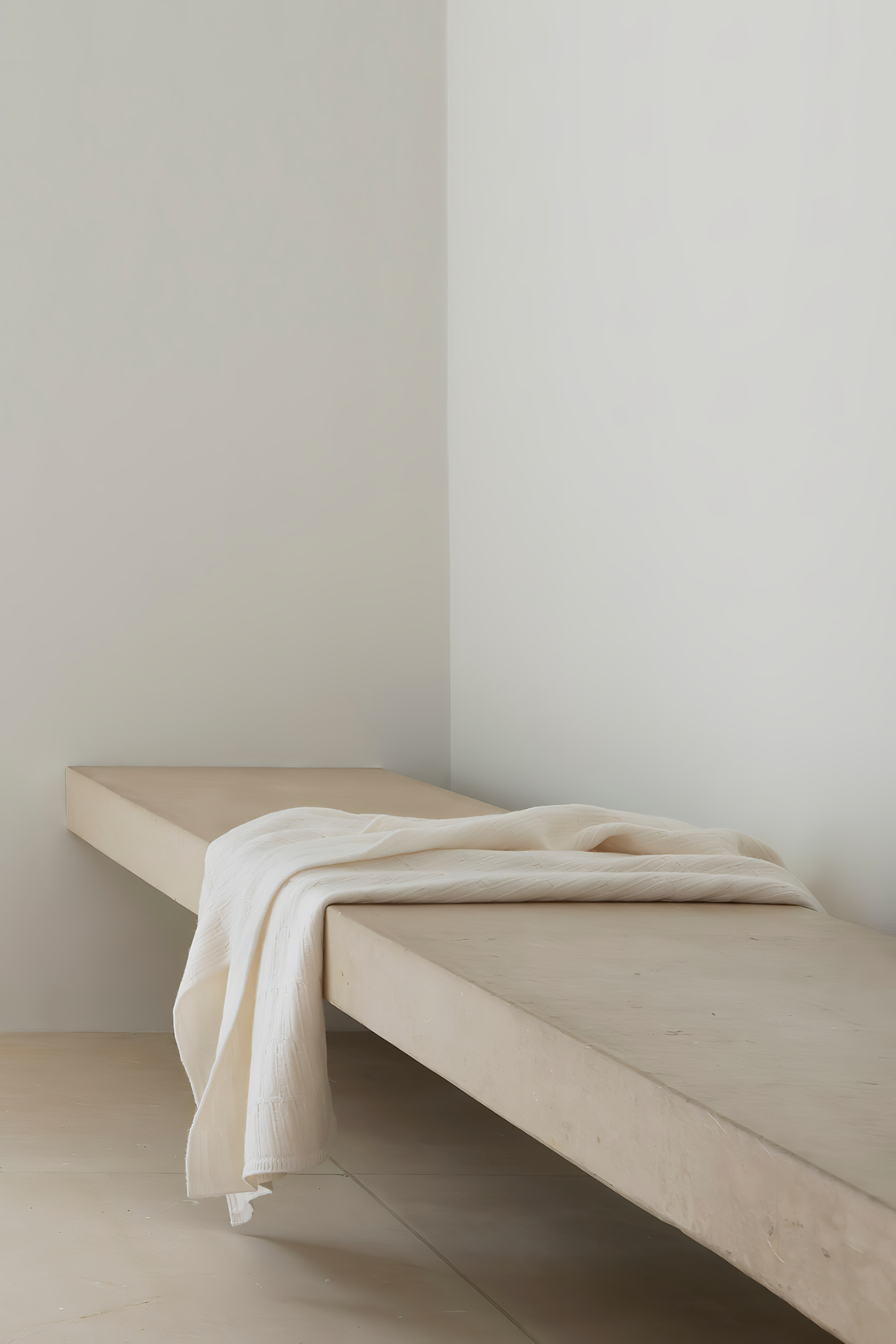 The Lake throw in Ivory, displayed on a flat surface with a neutral background