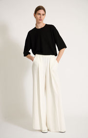 Caran Cotton Trousers in Ivory