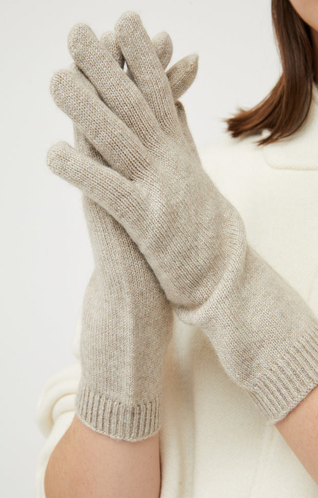 Palm Cashmere Gloves in Feather