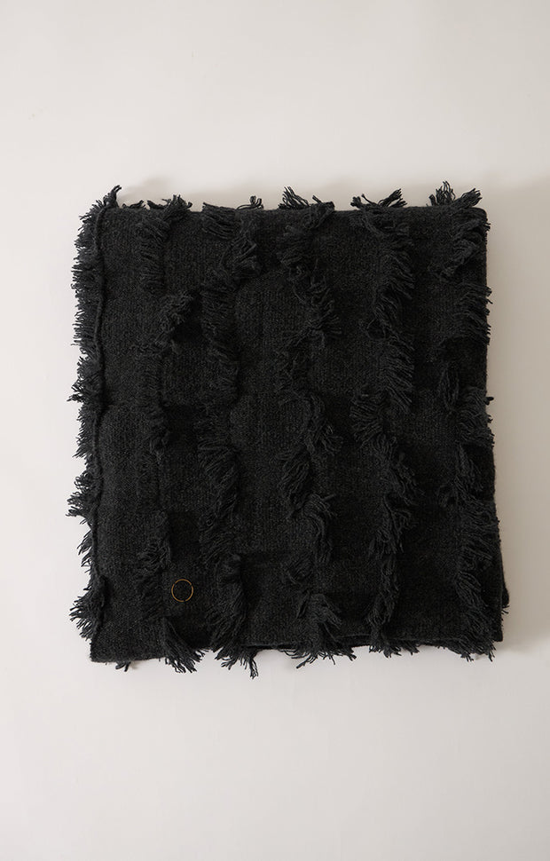 Seren Cashmere Throw in Charcoal