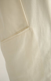 Tavani Cotton Blend Sleeveless Jacket in Cream