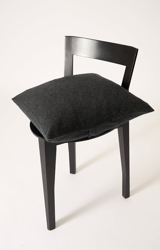 Uno Cashmere Cushion Cover in Charcoal