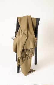 Uno Cashmere Throw in Moss
