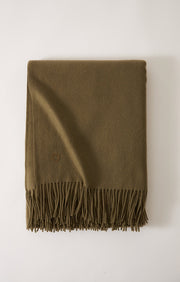 Uno Cashmere Throw in Moss