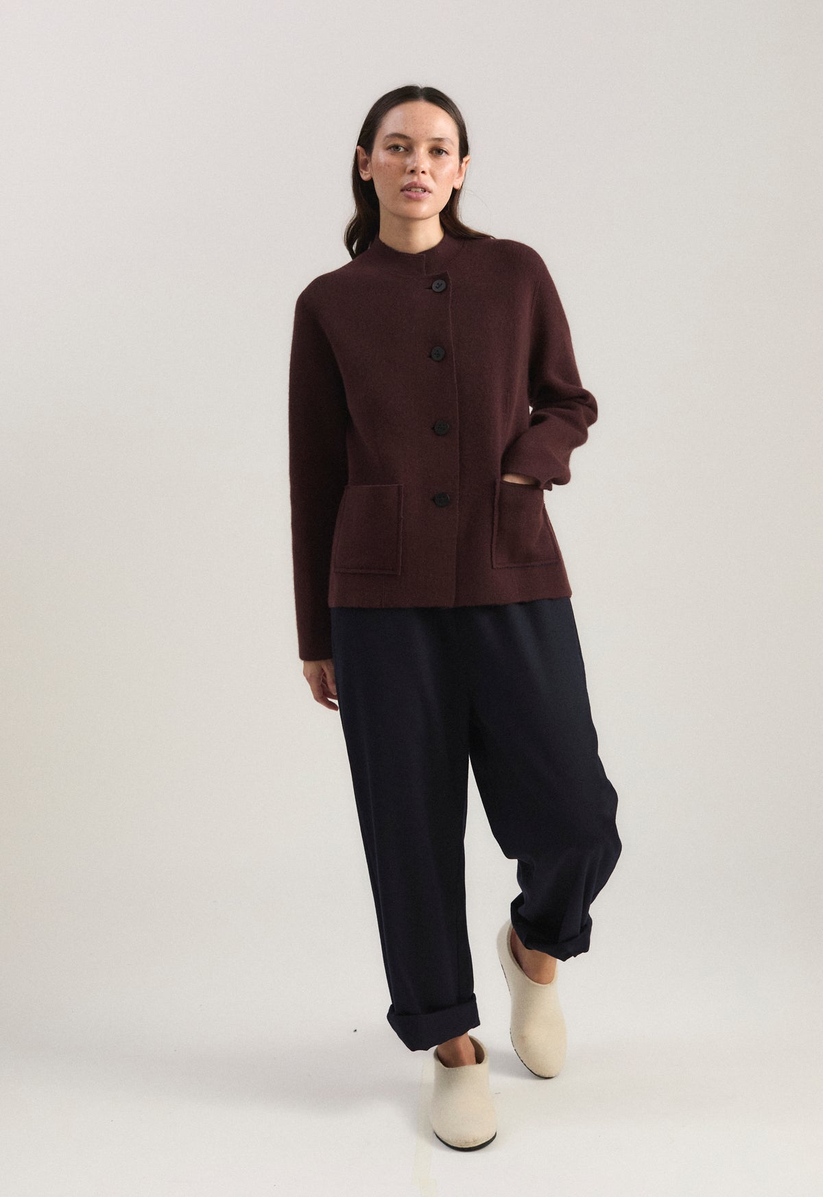 Niaza Jacket in Carob & Ink