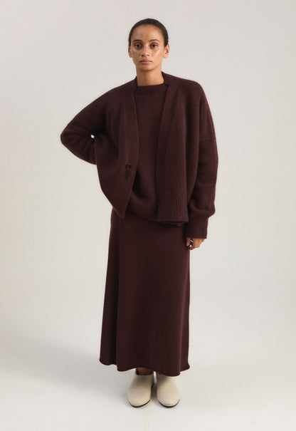 Aire Cardigan in Carob