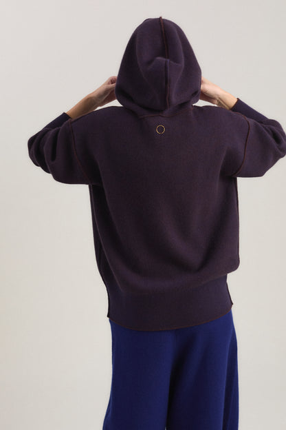 Seku Hoodie in Carob & Ink