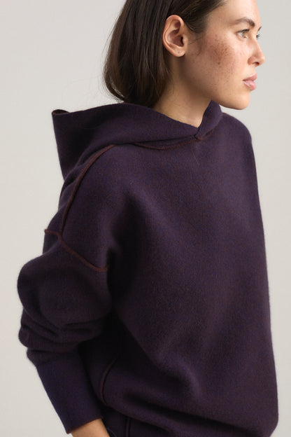 Seku Hoodie in Carob & Ink