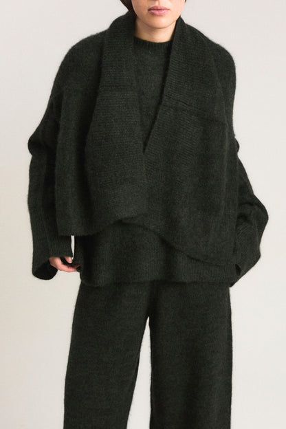 Sona Cardigan in Pine & Jet