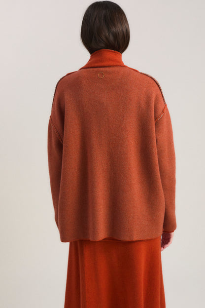 Wind Jacket in Fire & Taupe
