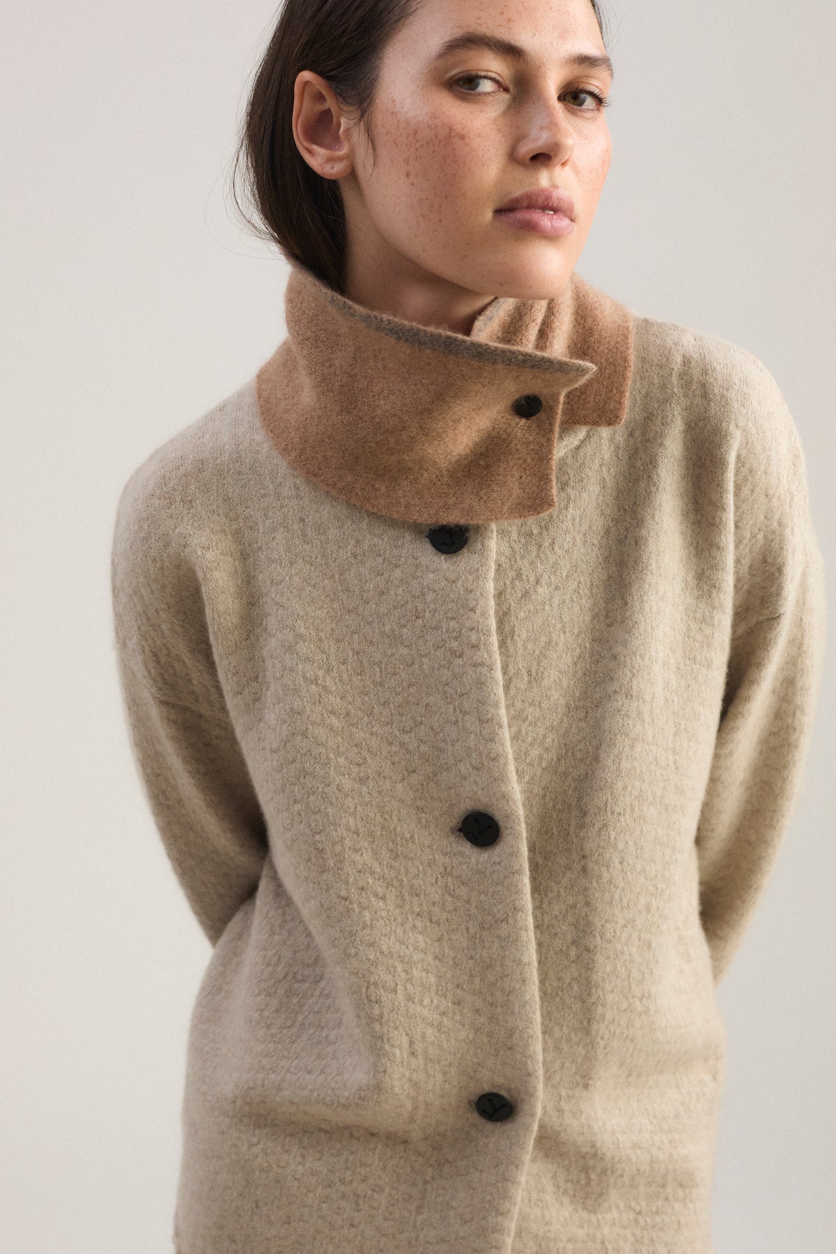 Neku Neck Snood in Nutmeg & Slate
