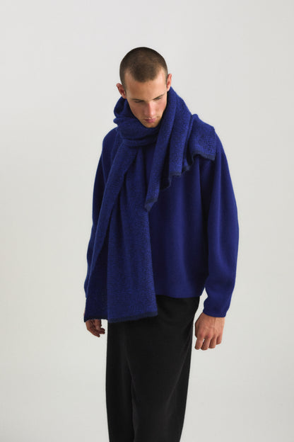 Duara Scarf in Marine & Cobalt