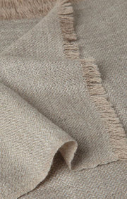 Saan Cashmere Throw in Grey & Taupe