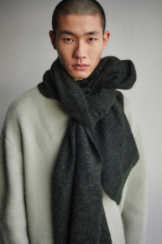 Duara Scarf in Pine & Jet