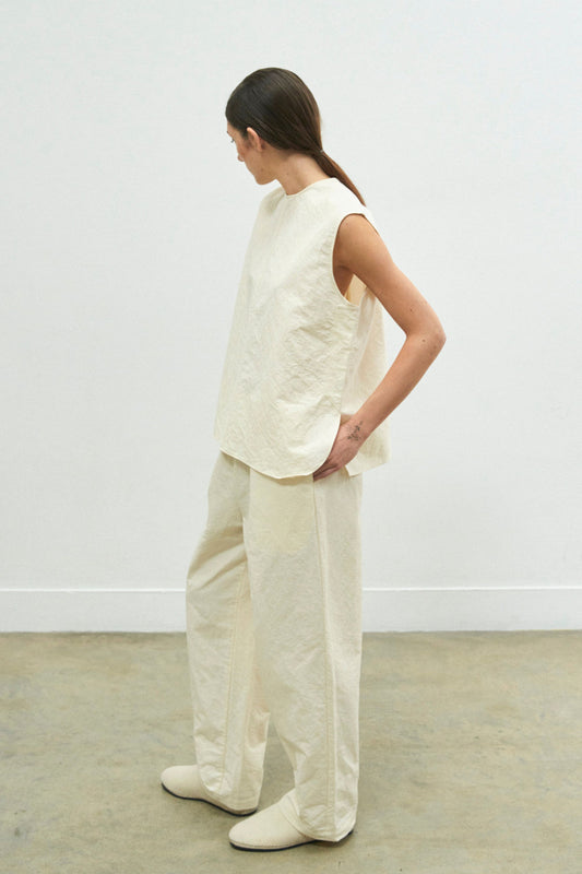Still-Paper Top in Ivory