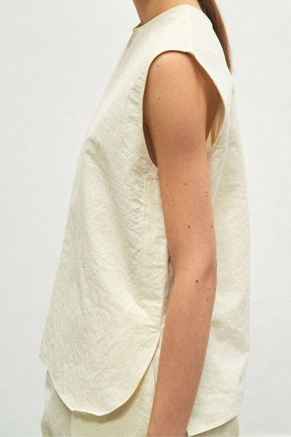 Still-Paper Top in Ivory