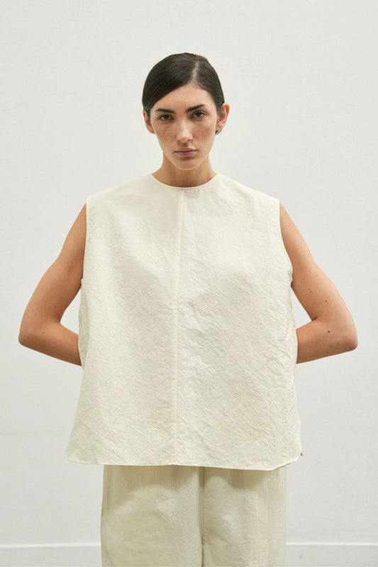 Still-Paper Top in Ivory