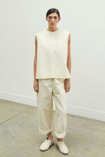 Still-Paper Top in Ivory