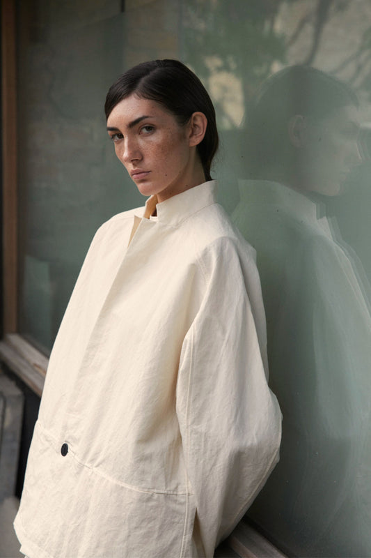 Absent-Paper Jacket in Ivory