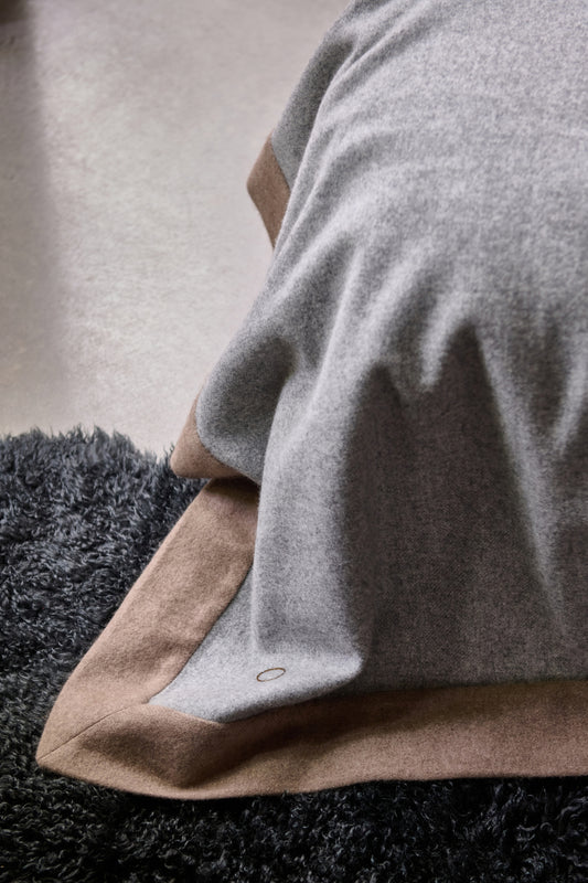 Etra Throw in Soft Grey & Taupe