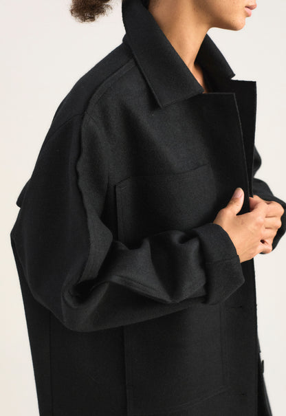 Shield Coat in Black