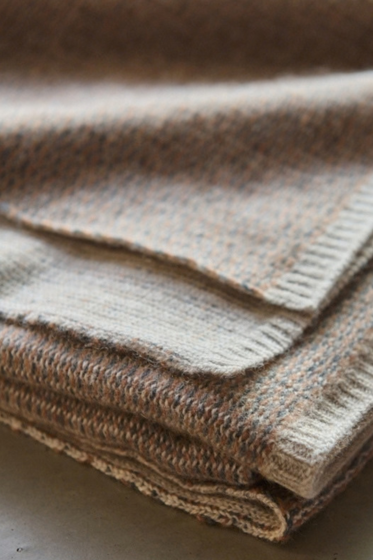 Quadro Throw in Nutmeg & Slate