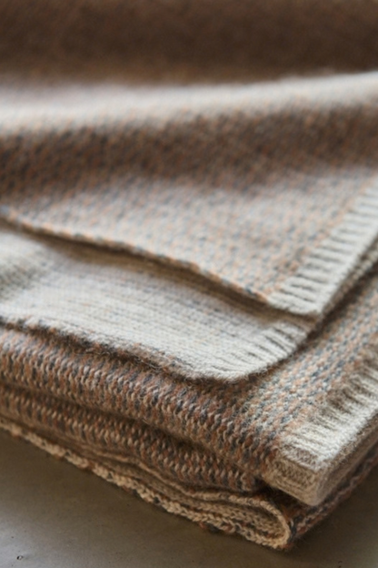 Quadro Throw in Nutmeg & Slate
