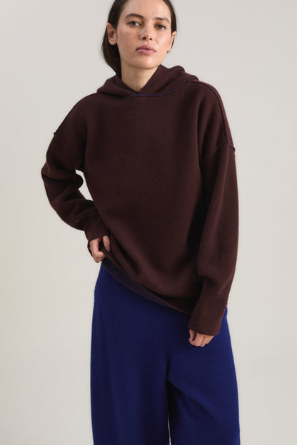 Seku Hoodie in Carob & Ink