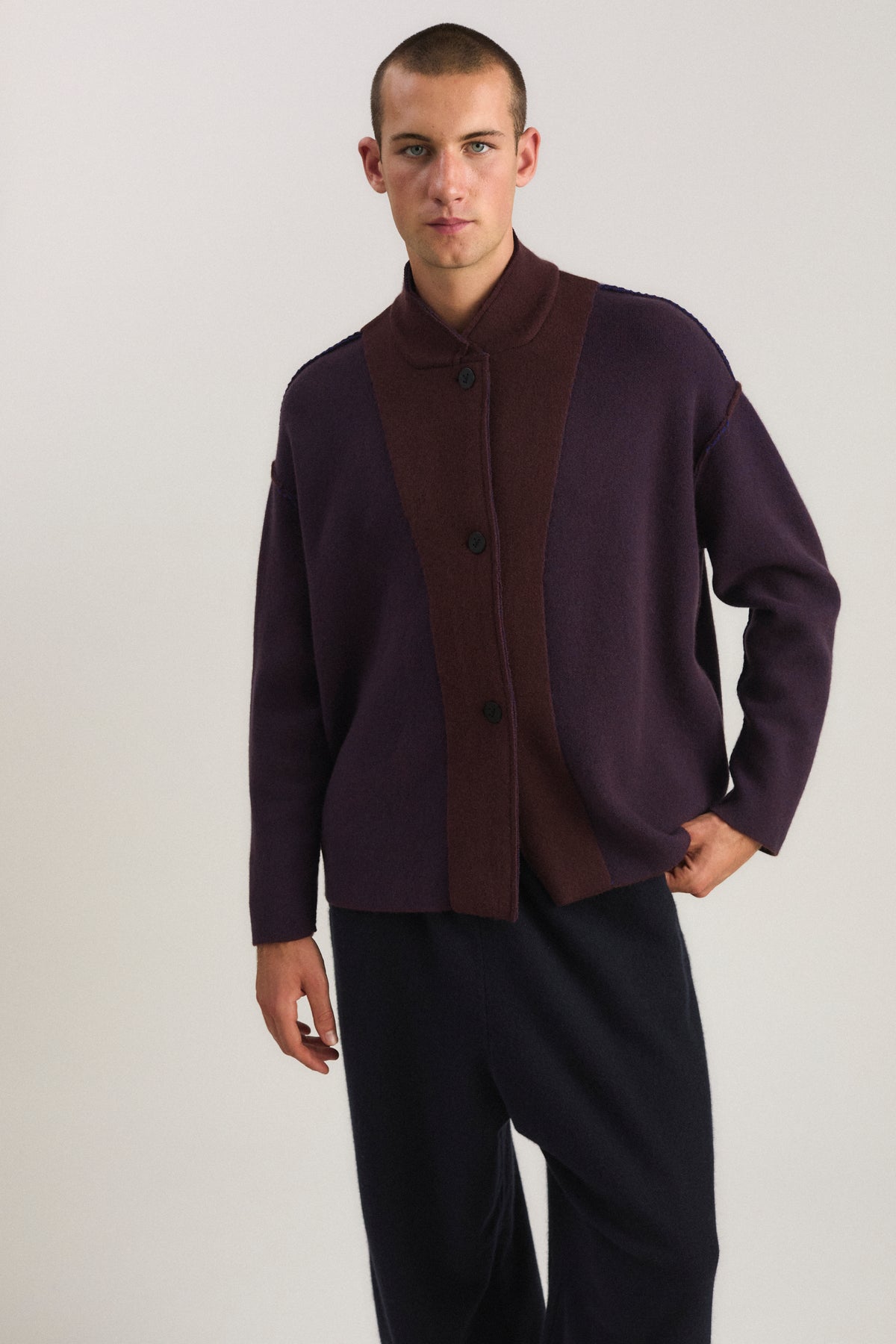 Wind Jacket in Carob & Ink