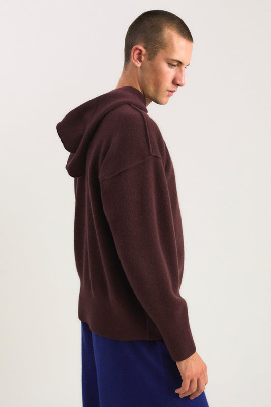 Seku Hoodie in Carob & Ink