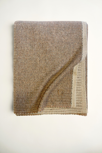 Quadro Throw in Nutmeg & Slate