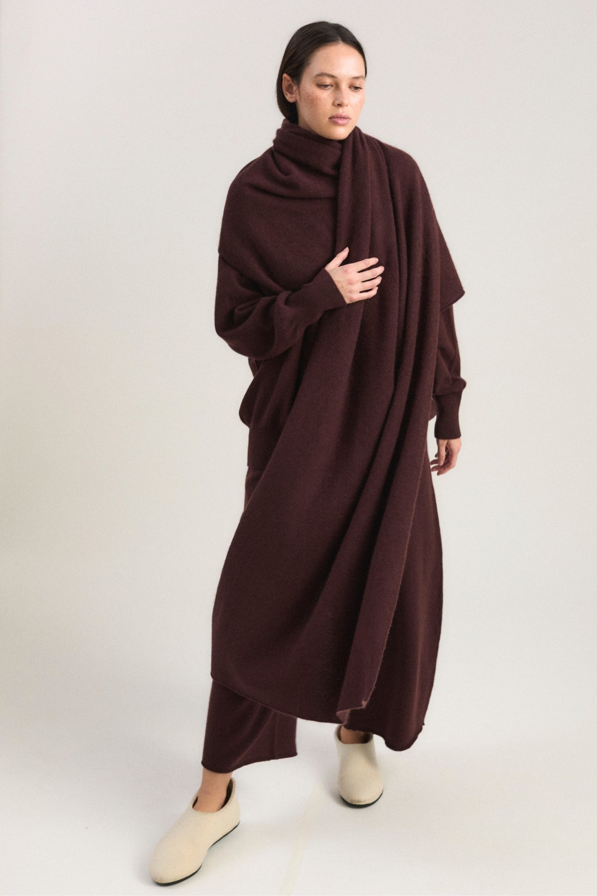 Feltra Shawl in Carob