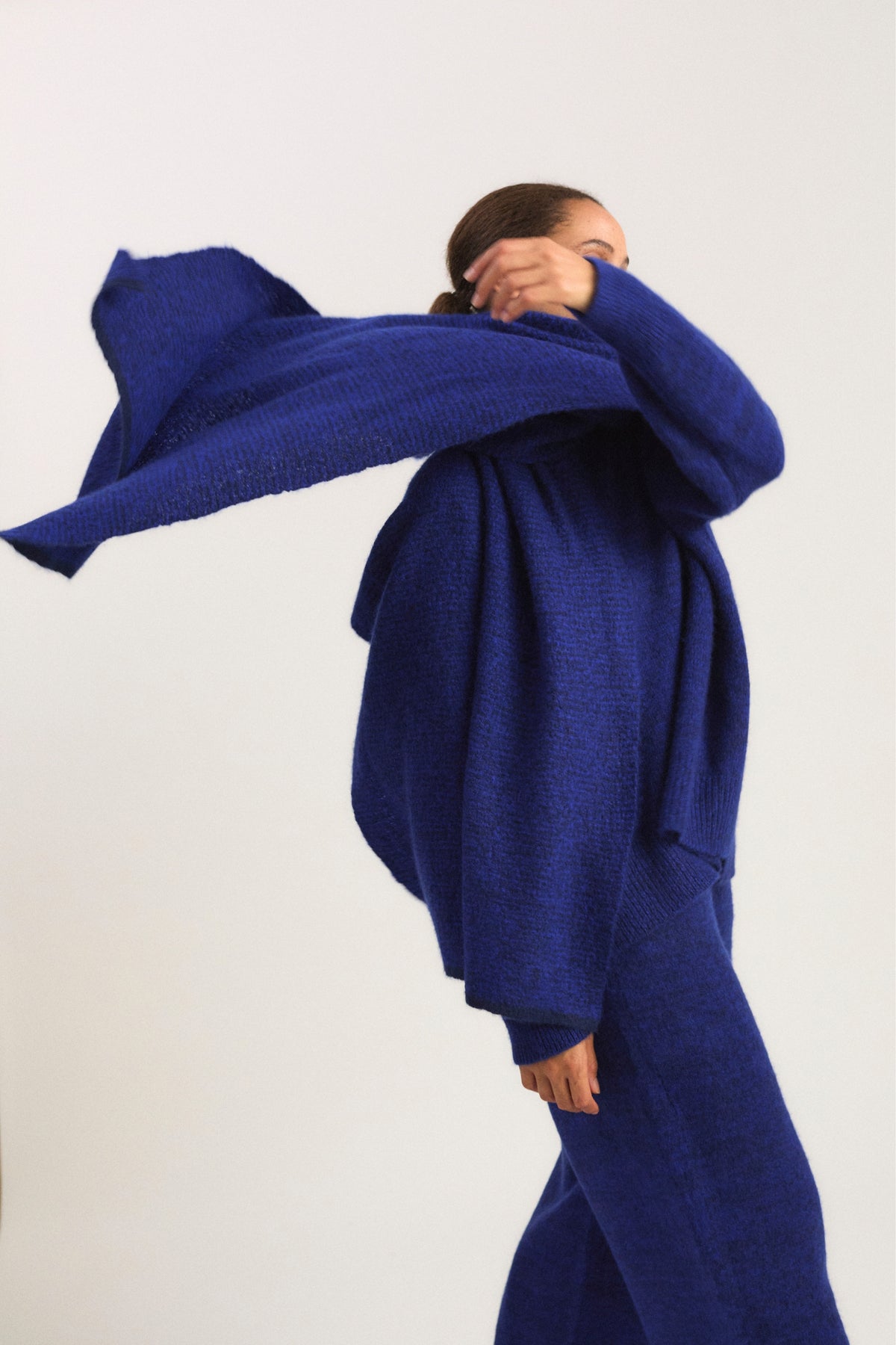 Duara Scarf in Marine & Cobalt