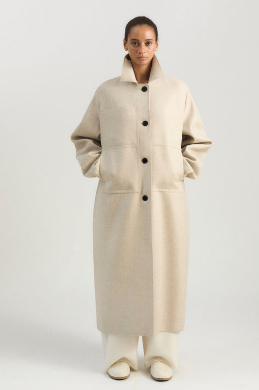 Shield Coat in Beige