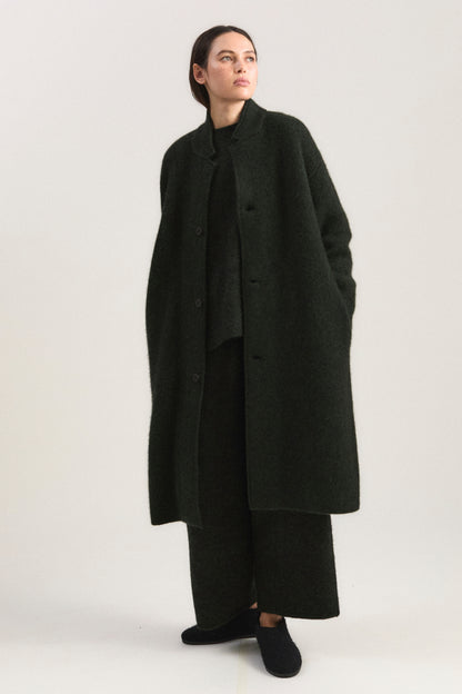 Oro Coat in Jet & Pine