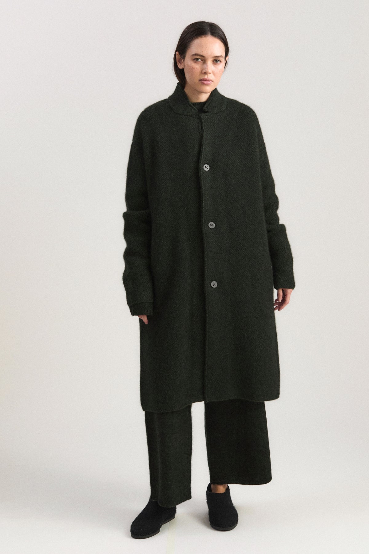 Oro Coat in Jet & Pine