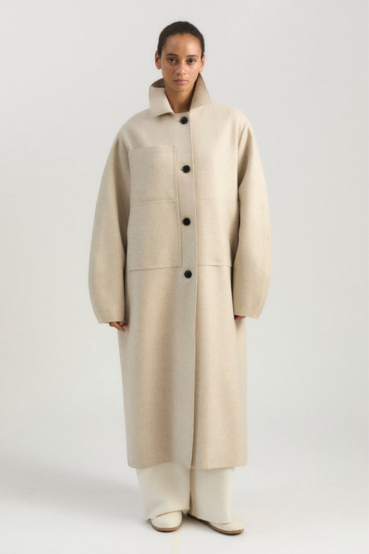 Shield Coat in Beige