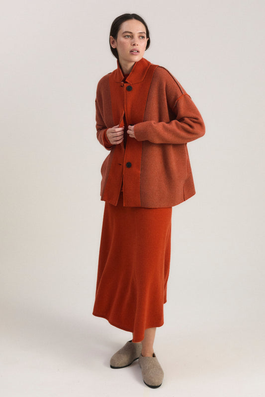 Wind Jacket in Fire & Taupe