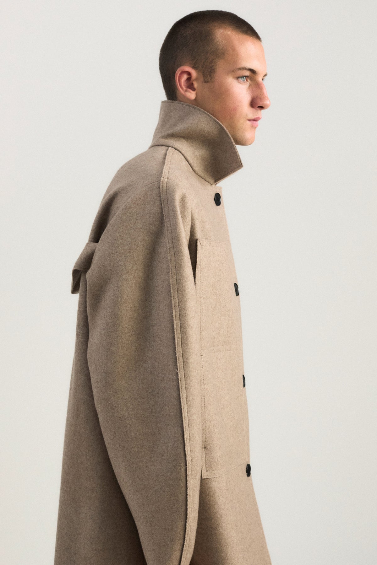 Shield Coat in Taupe