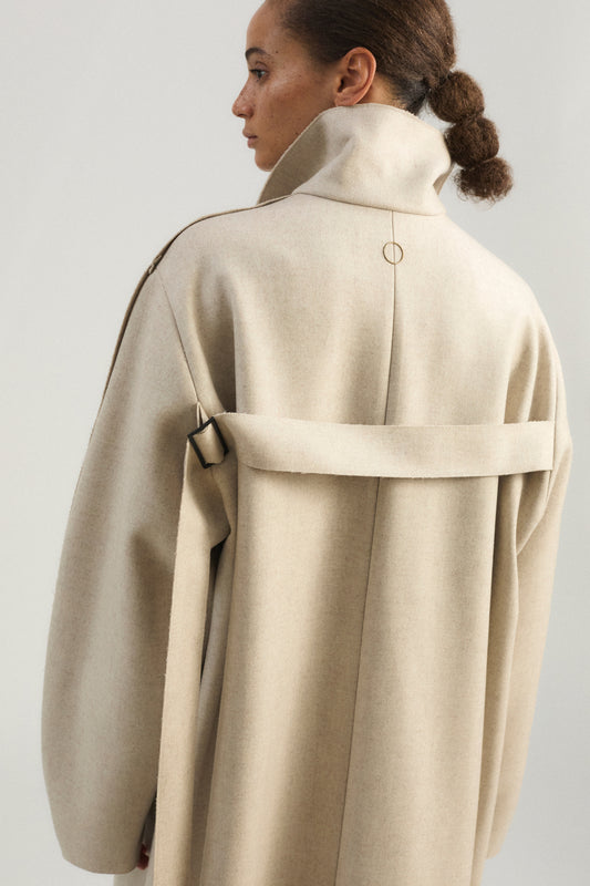 Shield Coat in Beige