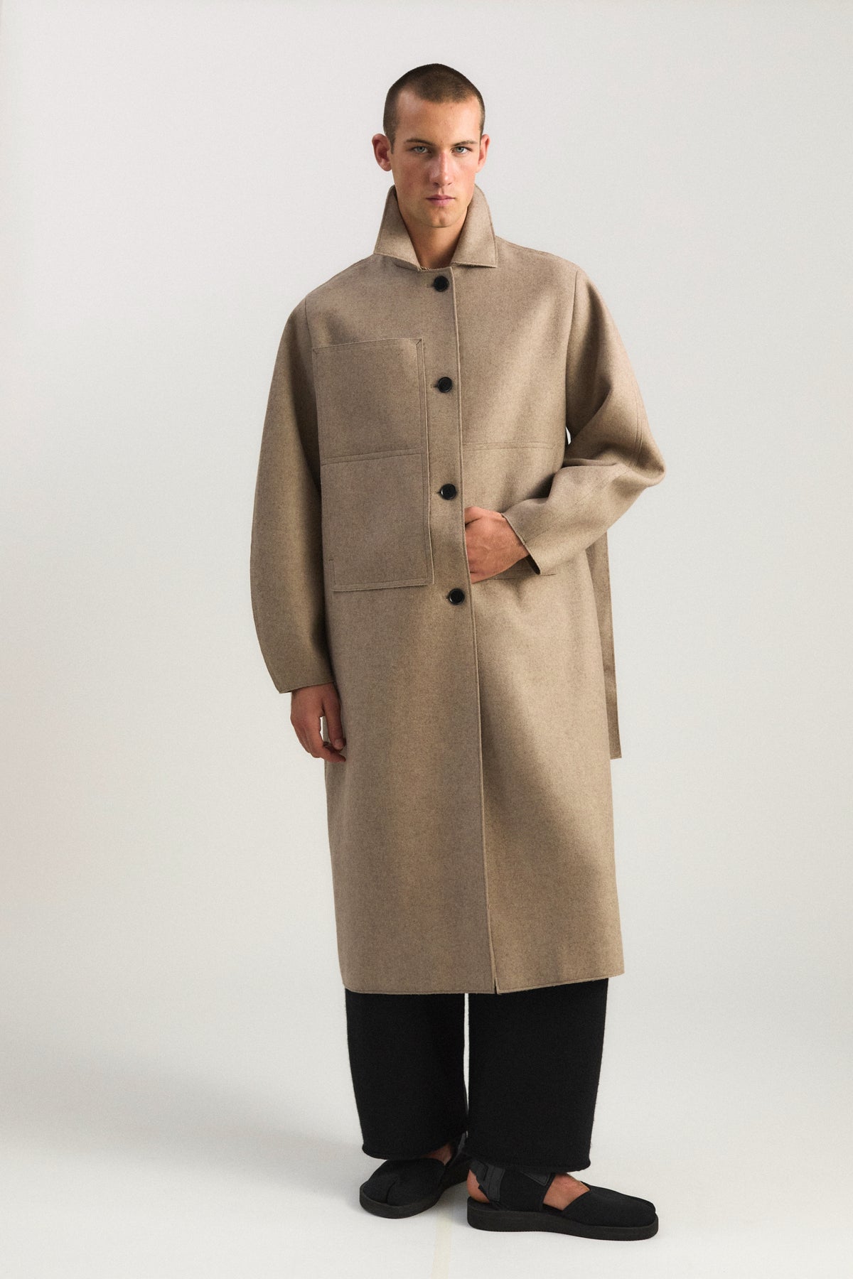 Shield Coat in Taupe