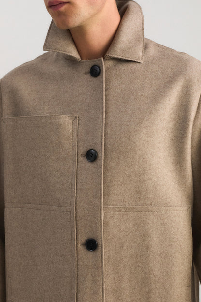 Shield Coat in Taupe