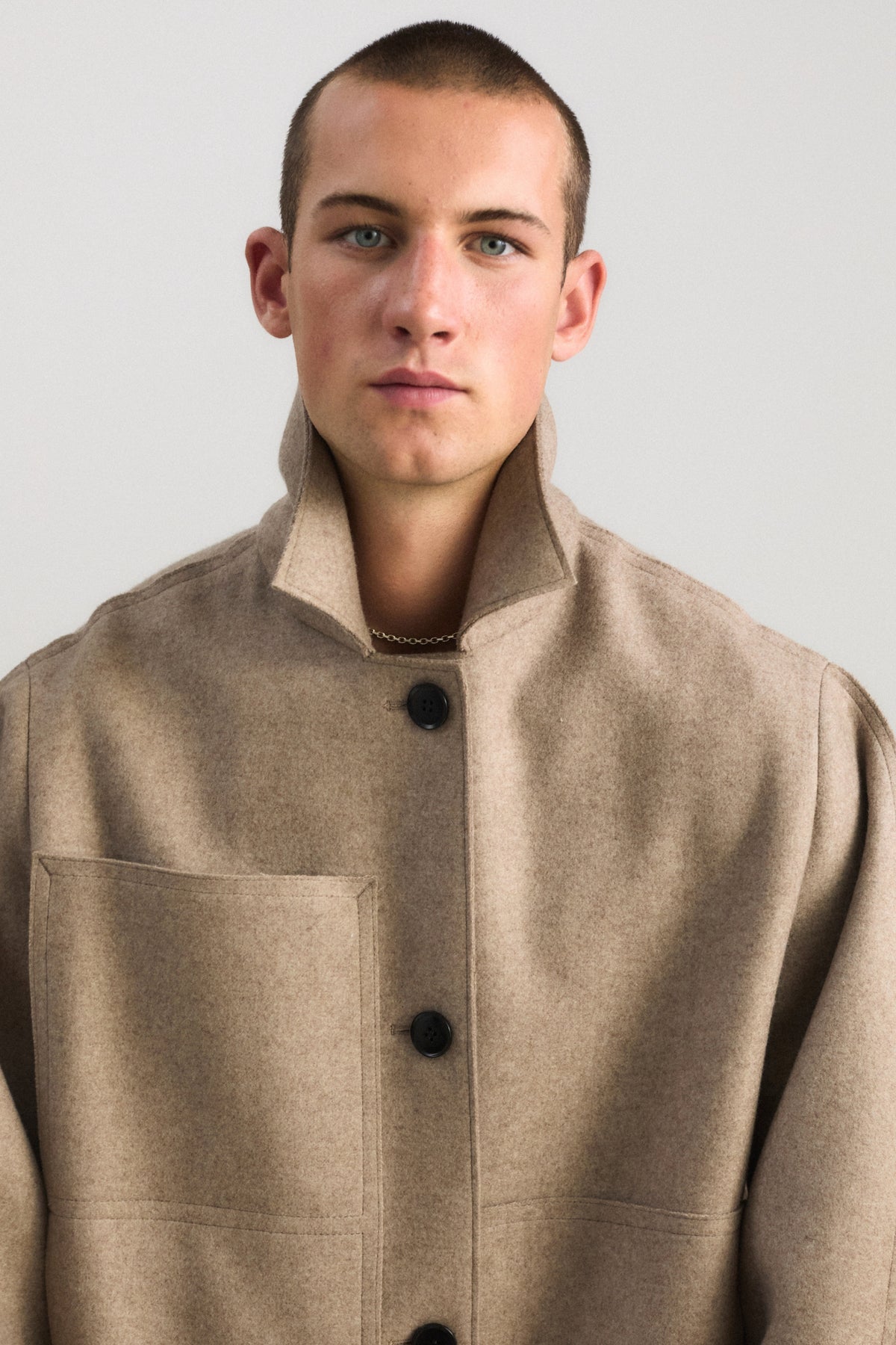 Shield Coat in Taupe