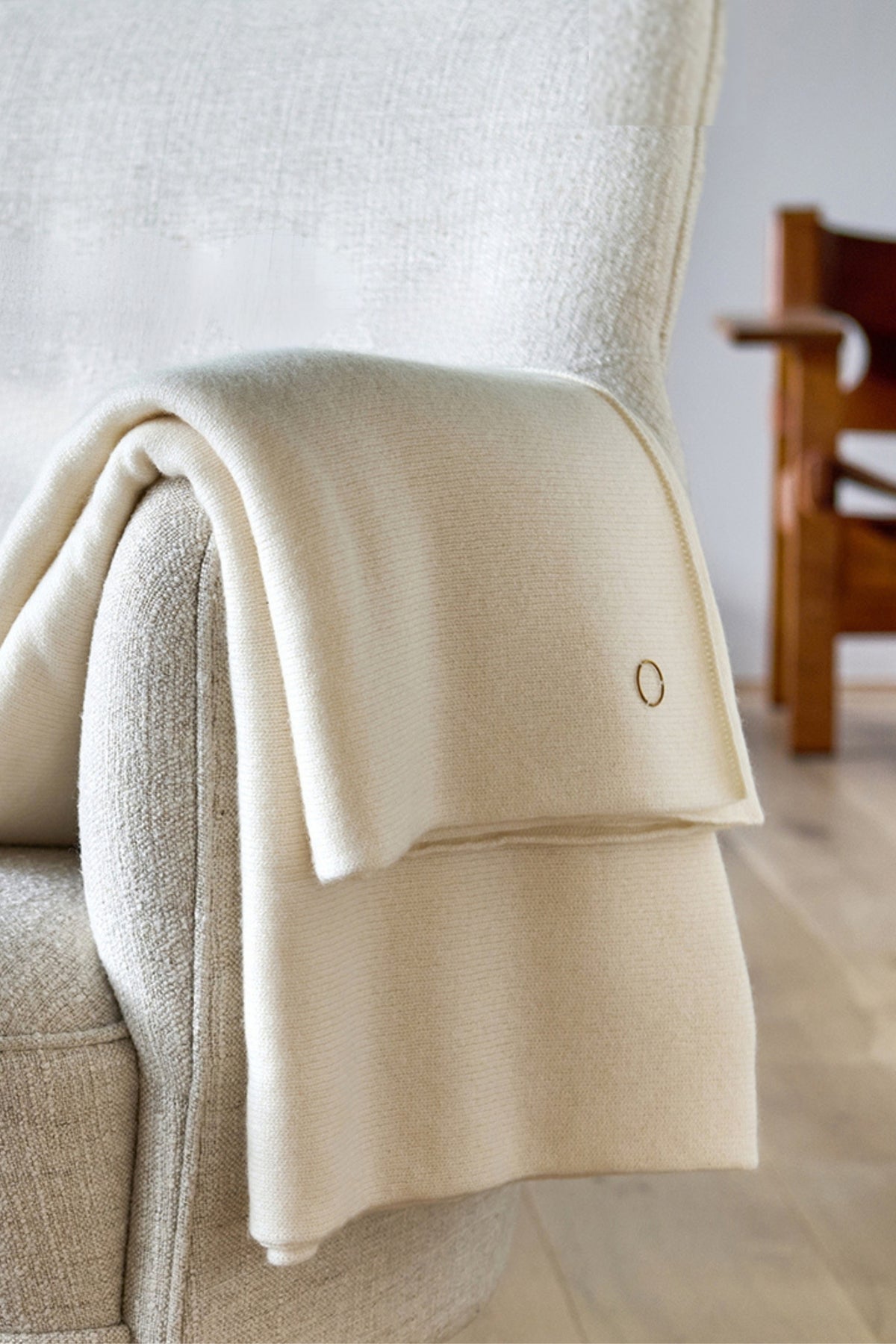 Silence Throw in Ivory