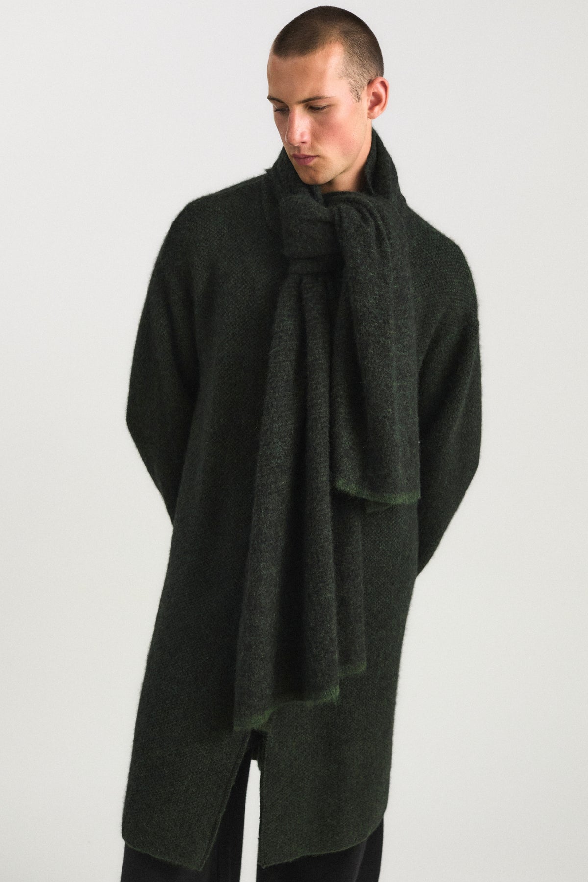 Duara Scarf in Pine & Jet