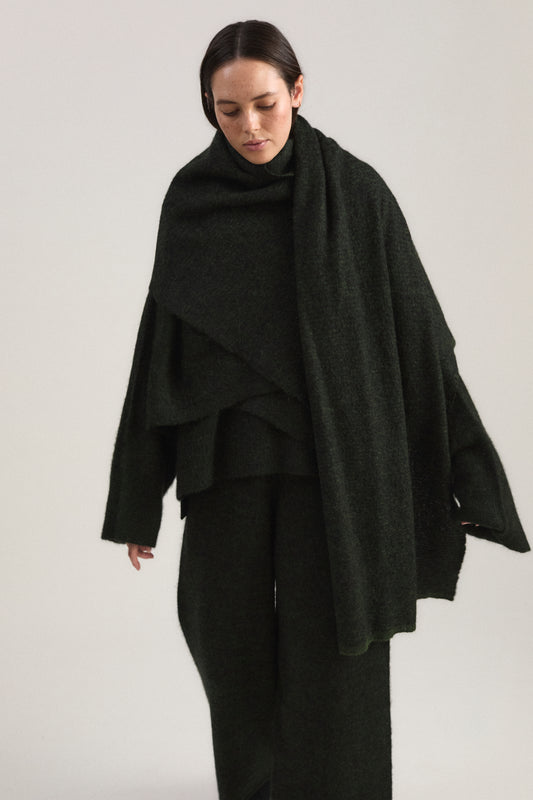 Duara Scarf in Pine & Jet