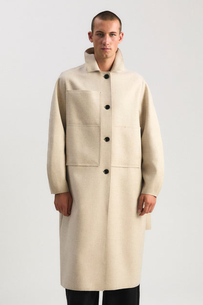 Shield Coat in Beige