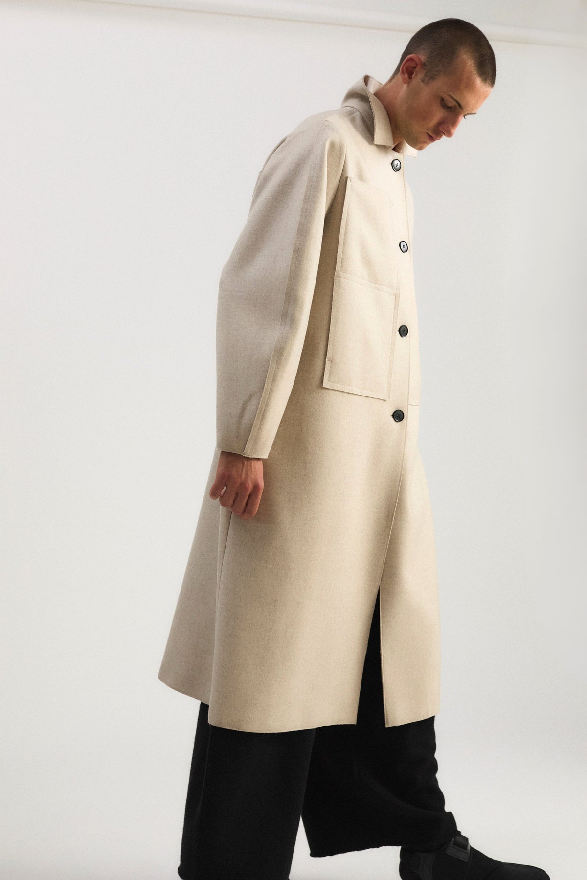 Shield Coat in Beige