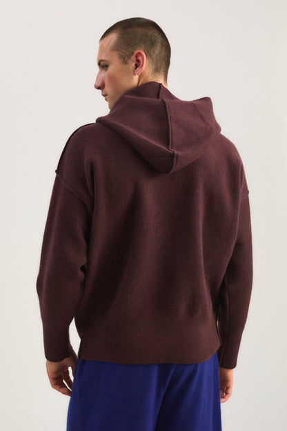 Seku Hoodie in Carob & Ink